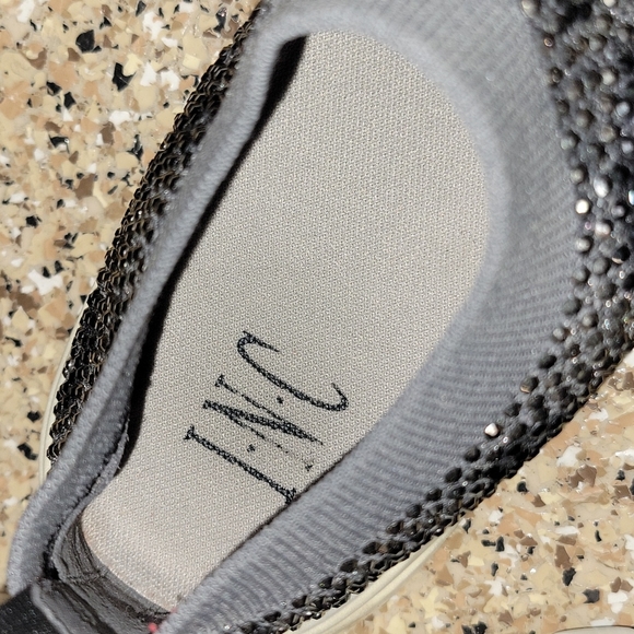 INC Rhinestone Leopard Slip On Sneakers "Kalama" Size 9 - Picture 7 of 8